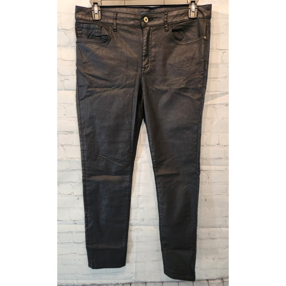 Tommy Hilfiger Jeans Greenwich Skinny Mid-rise Stretch Black Wax Denim Womens 14 - Picture 6 of 13